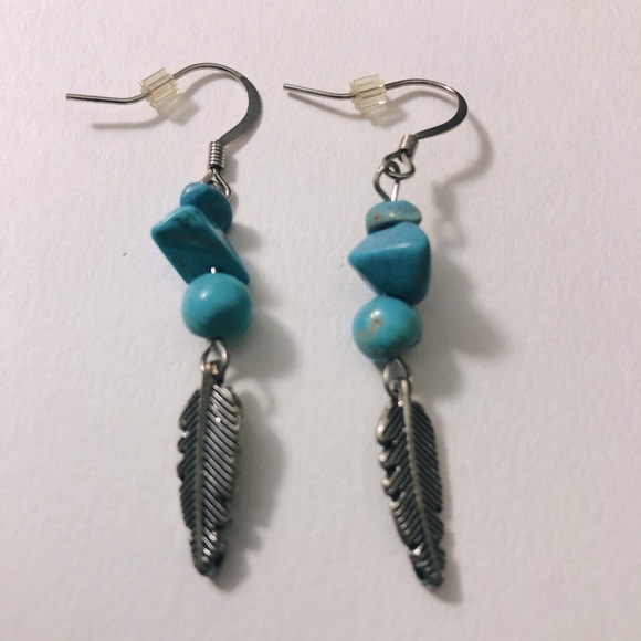 💕2 Pair💕 Sterling Silver Feather Dangle Earrings - Picture 3 of 7